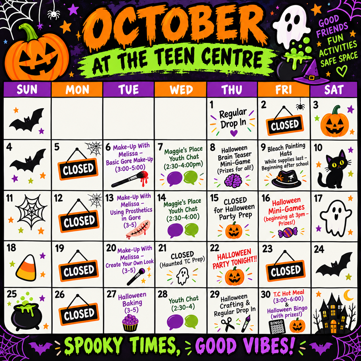 TC October Calender Instagram Size