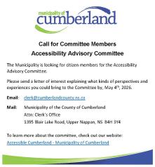 Municipality seeking members for Accessibility Advisory Committee