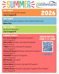 Municipality of Cumberland Announces Registration Date for 2026 Summer Programs